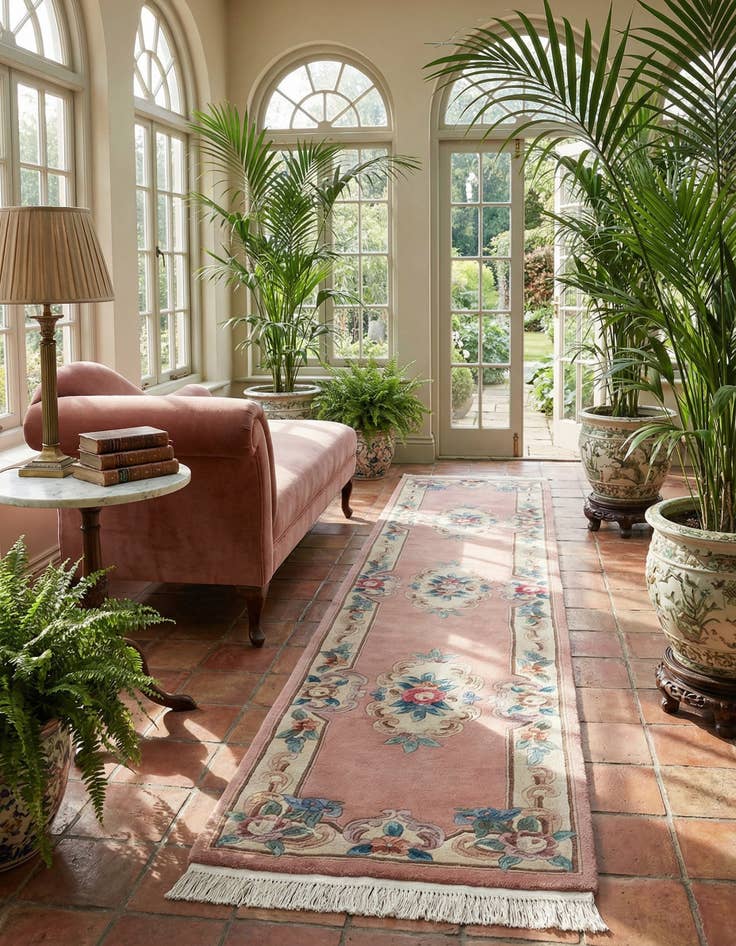 Detail image of 2' 4 x 10' 5 Hand Knotted Antique Finish Wool Runner Rug