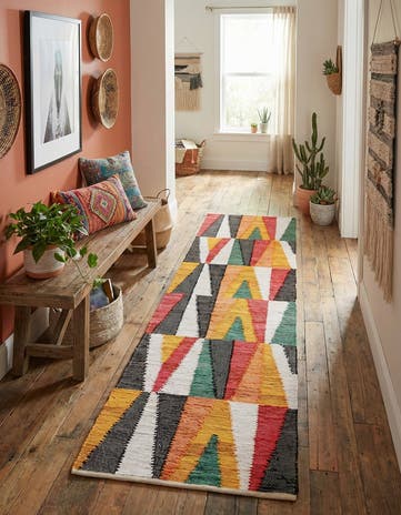 Hand Braided Chindi Cotton Runner Rug