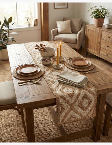 1' 2 x 4' 1 Handmade Braided Jute Table Runner Rug