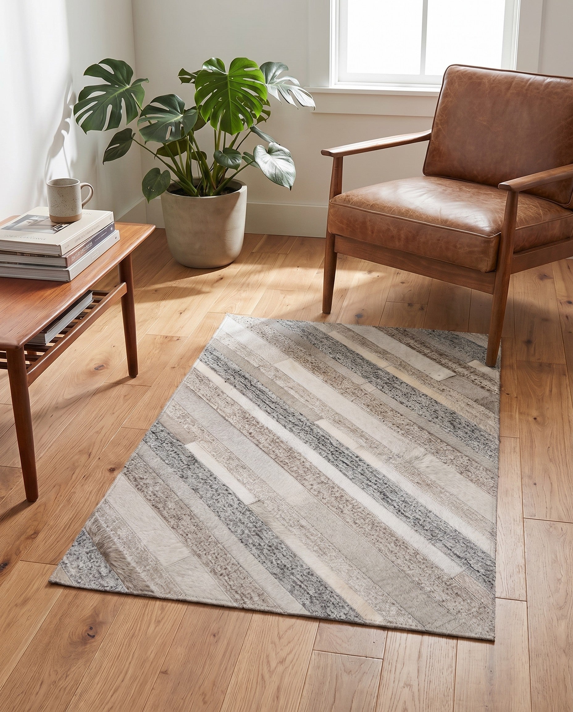 2' 1 x 3' 1 Cowhide Rug