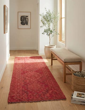 3' 1 x 6' 2 Hand Woven Kilim Modern Wool Rug