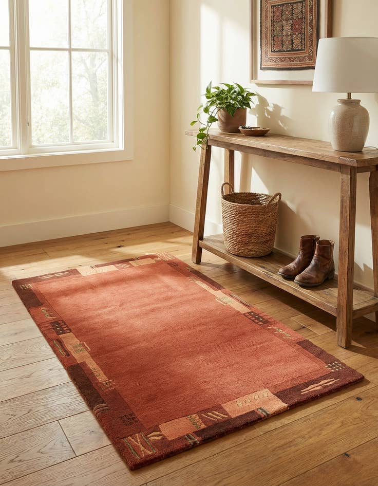 Detail image of 2' 4 x 4' 5  Hand Knotted Nepal Wool Rug