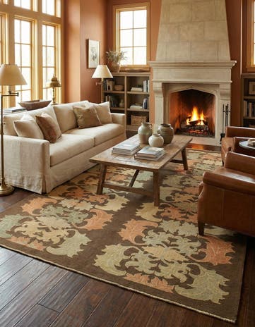 9' x 12' 8 Hand Knotted Oushak Wool Rug