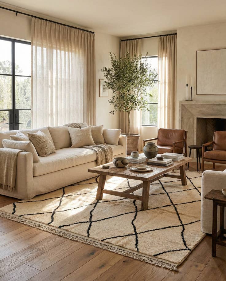 Detail image of 8' x 10' 4 Hand Knotted Moroccan Wool Rug