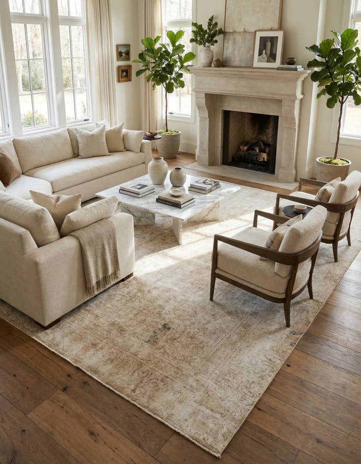 Detail image of 9' x 11' 8  Hand Knotted Ultra Vintage Persian Wool Rug