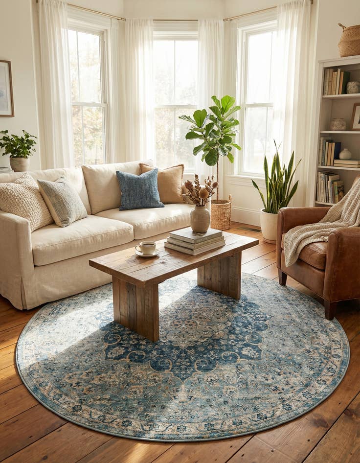 Detail image of 7' x 7' Newport Round Rug