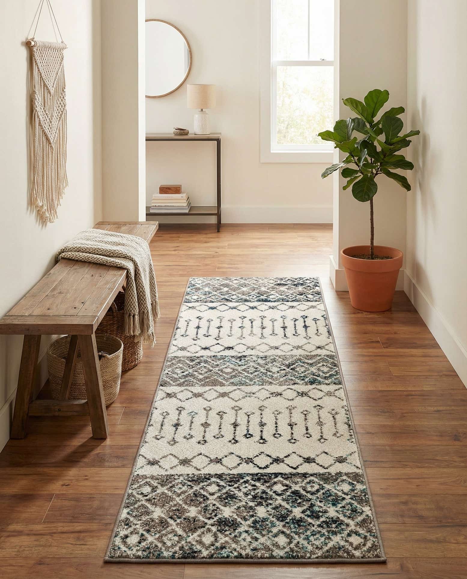 2' x 6' Moroccan Trellis Runner Rug