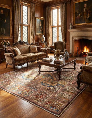 9' 3 x 12' 1 Kerman Wool Rug