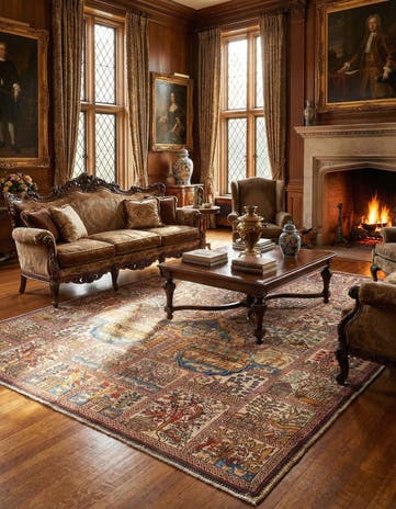 9' 3 x 12' 1 Kerman Wool Rug
