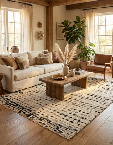 5' 8 x 8' 4 Hand Knotted Moroccan Wool Rug