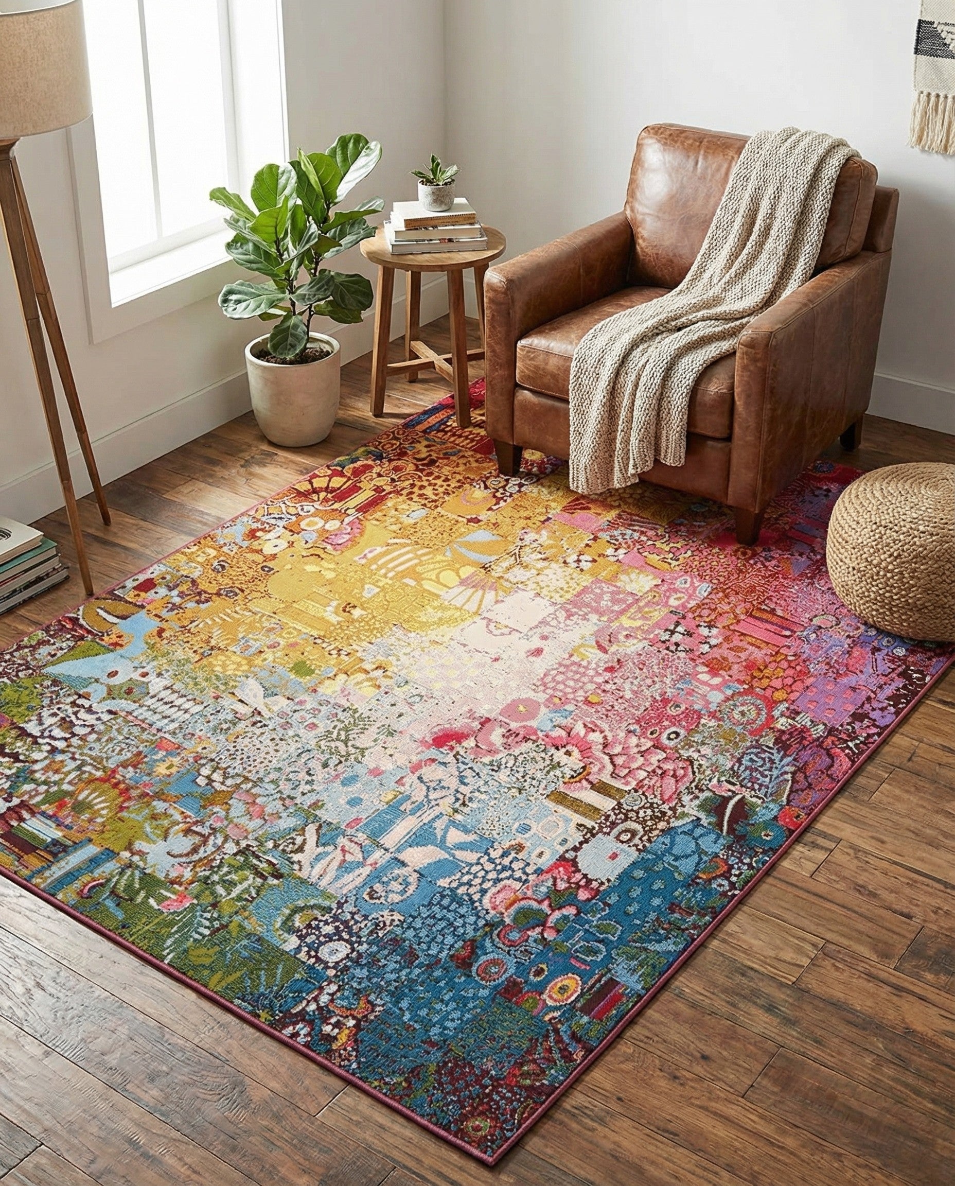 5' x 7' Easy-Clean Modern Indoor / Outdoor Rug