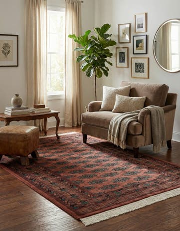 4' 2 x 6' 2 Hand Knotted Bokhara Wool Rug