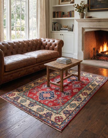 3' 4 x 5' Hand Knotted Kazak Rug