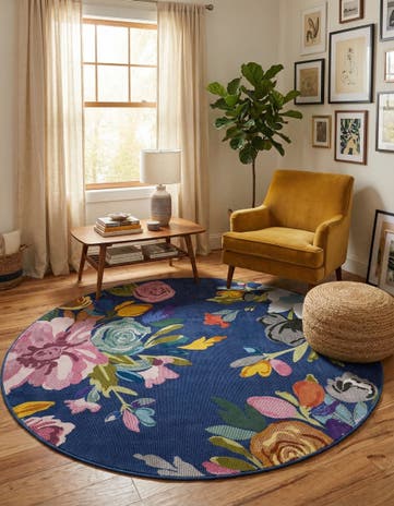 5' 3 x 5' 3 Blossom Round Rug