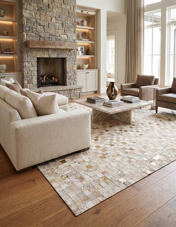 5' 4 x 7' 6 Cowhide Stocks Rug