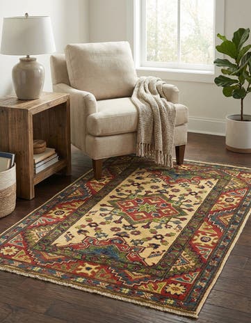 2' 9 x 3' 11 Hand Knotted Kazak Rug