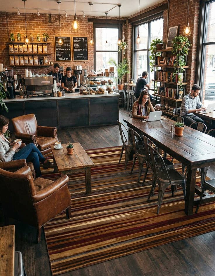 Detail image of 10' x 10' Coffee Shop Square Rug