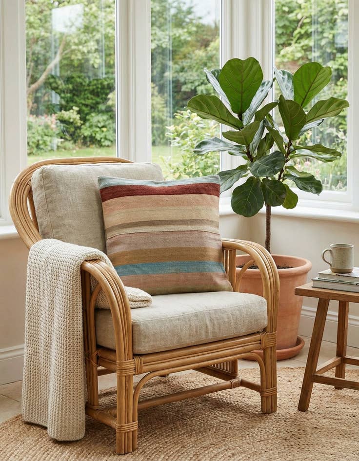 Detail image of 2' 5 x 2' 6 Hand Woven Pillow Wool Square Rug