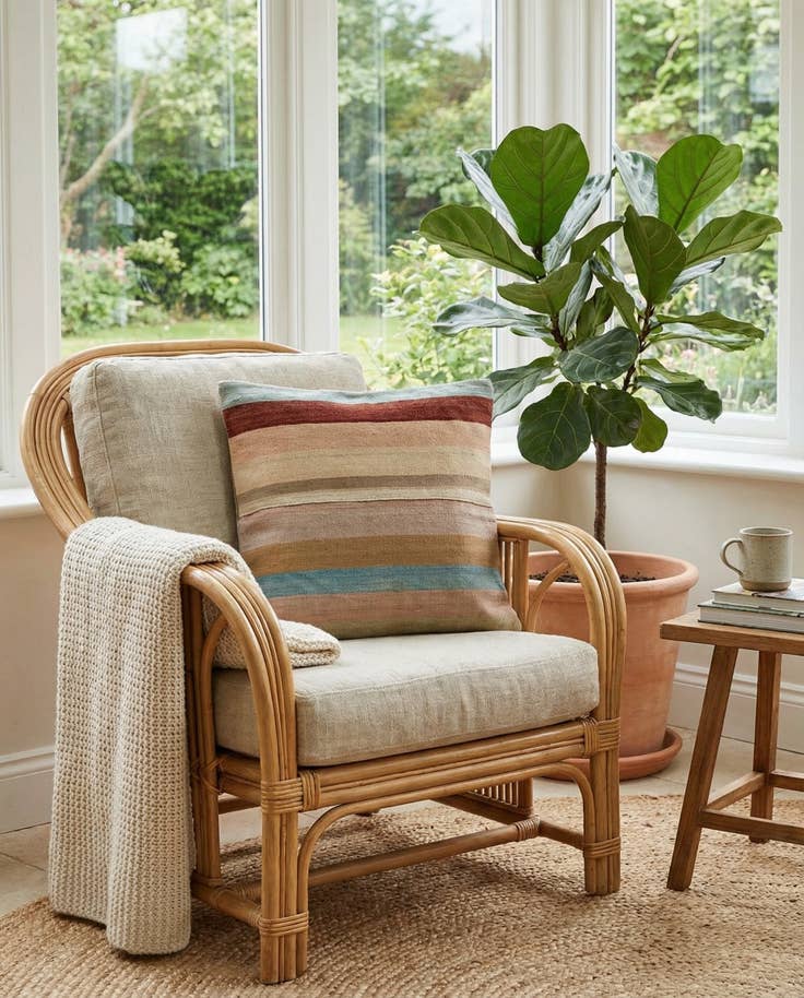 Detail image of 2' 5 x 2' 6 Hand Woven Pillow Wool Square Rug