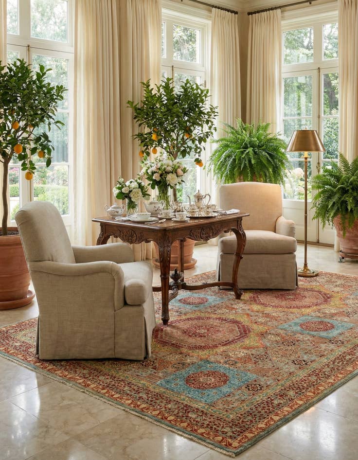 Detail image of 8' 2 x 11' 7 Mamluk Wool Rug