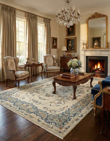 7' 9 x 11' 5 Kashan Wool Rug