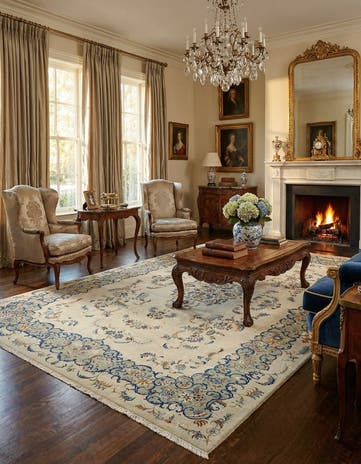 7' 9 x 11' 5 Kashan Wool Rug