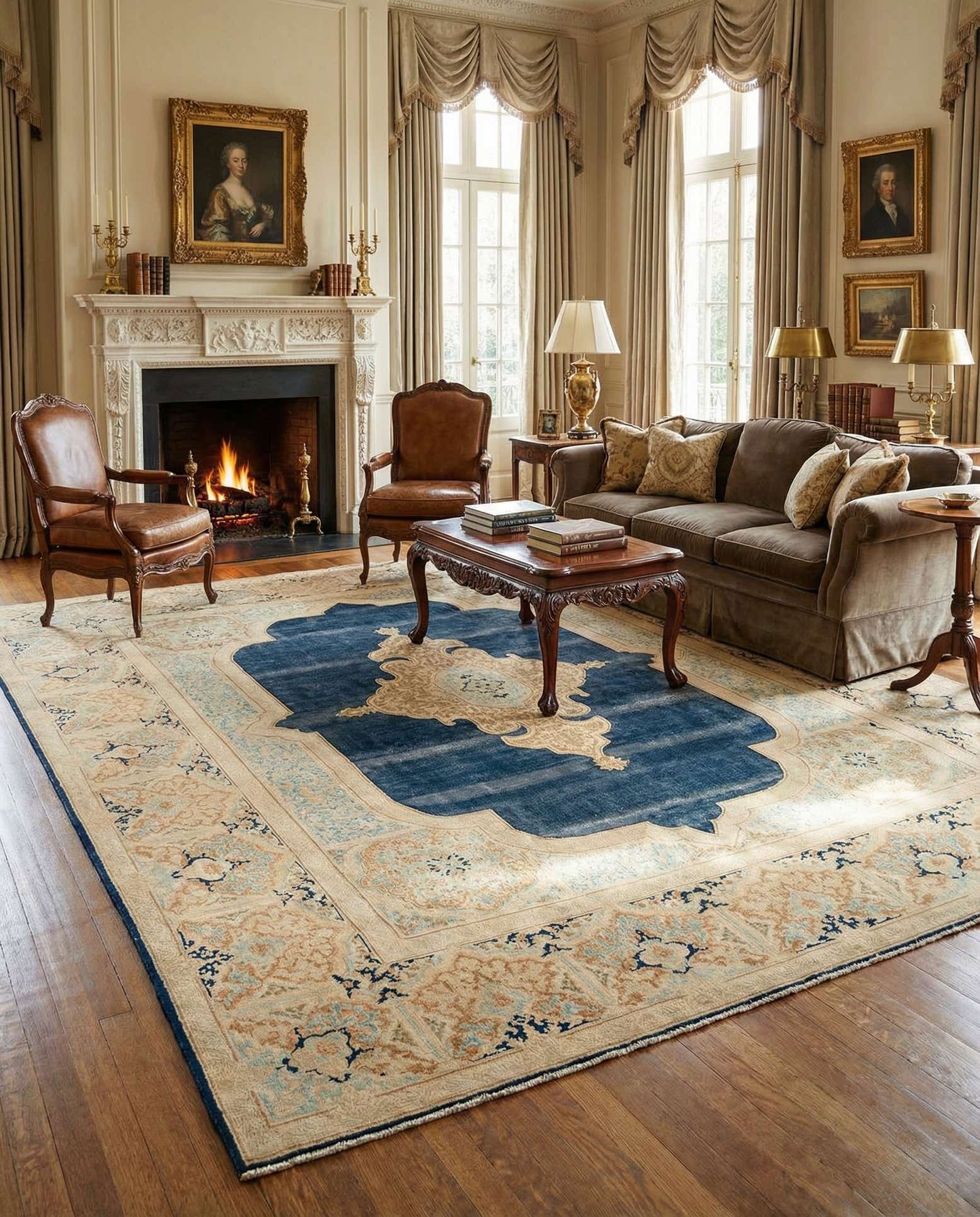 9' 3 x 11' 11 Vintage Royal Rug