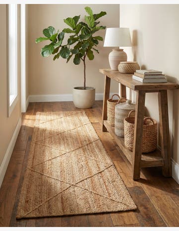 Natural Handmade Braided Jute Runner Rug