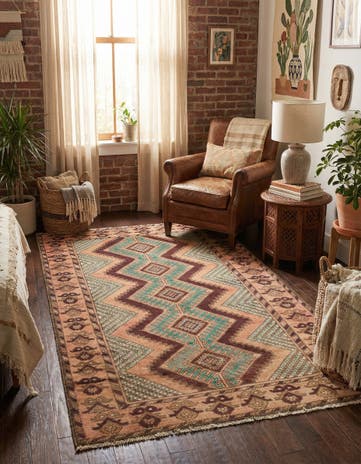 3' 6 x 6' 1 Hand Knotted Ultra Vintage Persian Wool Rug