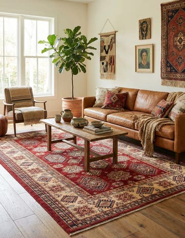 5' 9 x 8' 2 Hand Knotted Kazak Oriental Rug