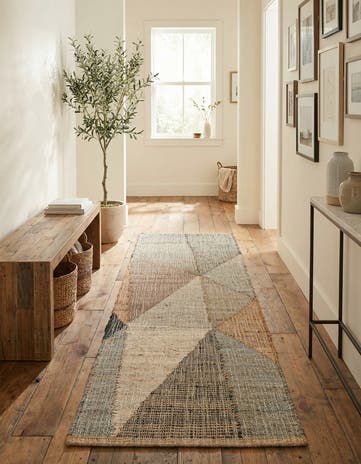 2' x 8' Hand Woven Kilim Jute Runner Rug