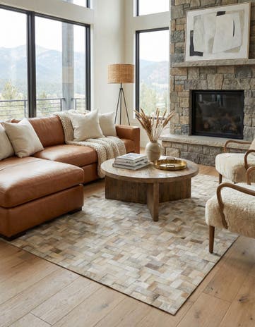 5' 5 x 7' 5 Cowhide Rug