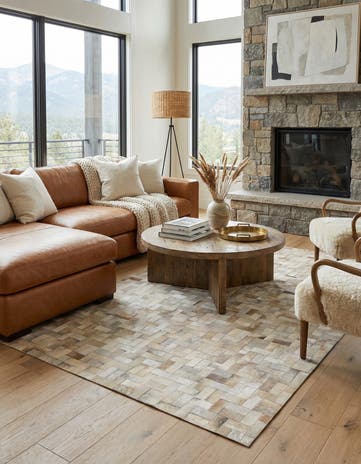 5' 5 x 7' 5 Cowhide Rug