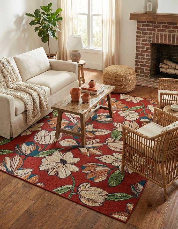 Detail image of  7' 10 x 10'  Washable Baja Indoor / Outdoor Rug