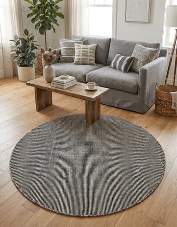 5' 1 x 5' 1 Easy-Clean Jill Zarin Palm Springs Indoor / Outdoor Round Rug
