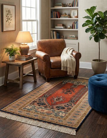 2' 8 x 4' 6 Hand Knotted Bokhara Oriental Wool Rug