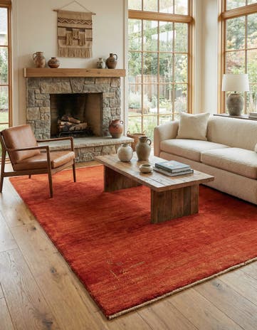 5' x 6' 4 Hand Knotted Gabbeh Shouli Persian Wool Rug
