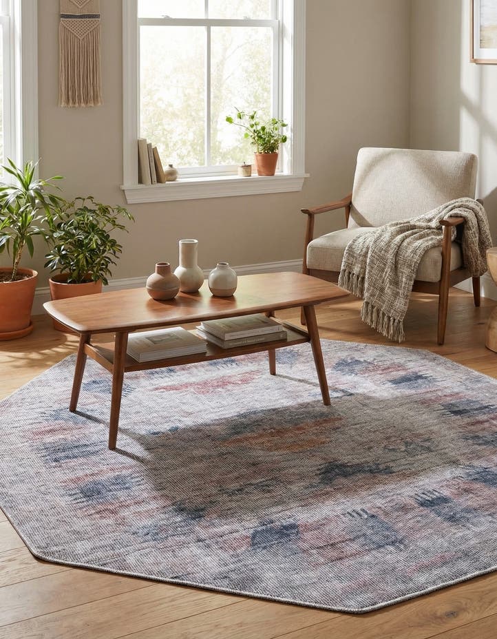 5' 3 x 5' 3 Washable Sisu Octagon Rug