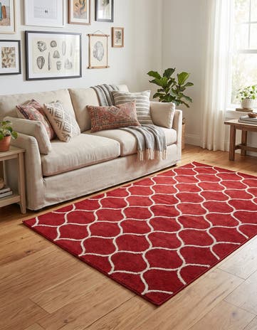 4' x 6' Lattice Frieze Rug