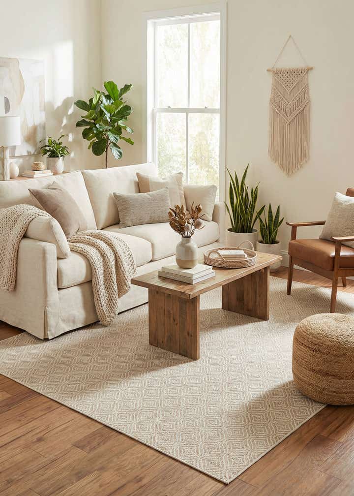 7' 10 x 11' Easy-Clean Trellis Indoor / Outdoor Rug