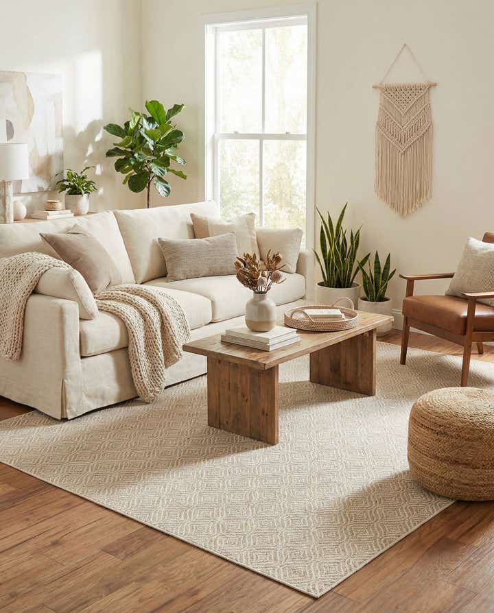 7' 10 x 11' Easy-Clean Trellis Indoor / Outdoor Rug