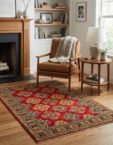 3' 4 x 5' 2 Hand Knotted Kazak Rug
