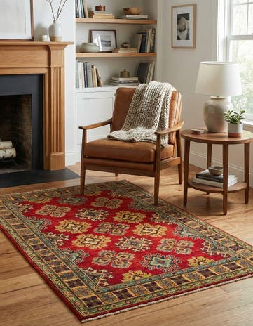 3' 4 x 5' 2 Hand Knotted Kazak Rug