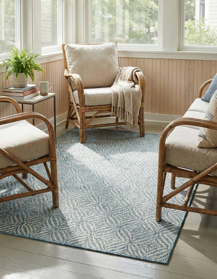 Detail image of  4' x 6'  Washable Lattice Indoor / Outdoor Rug
