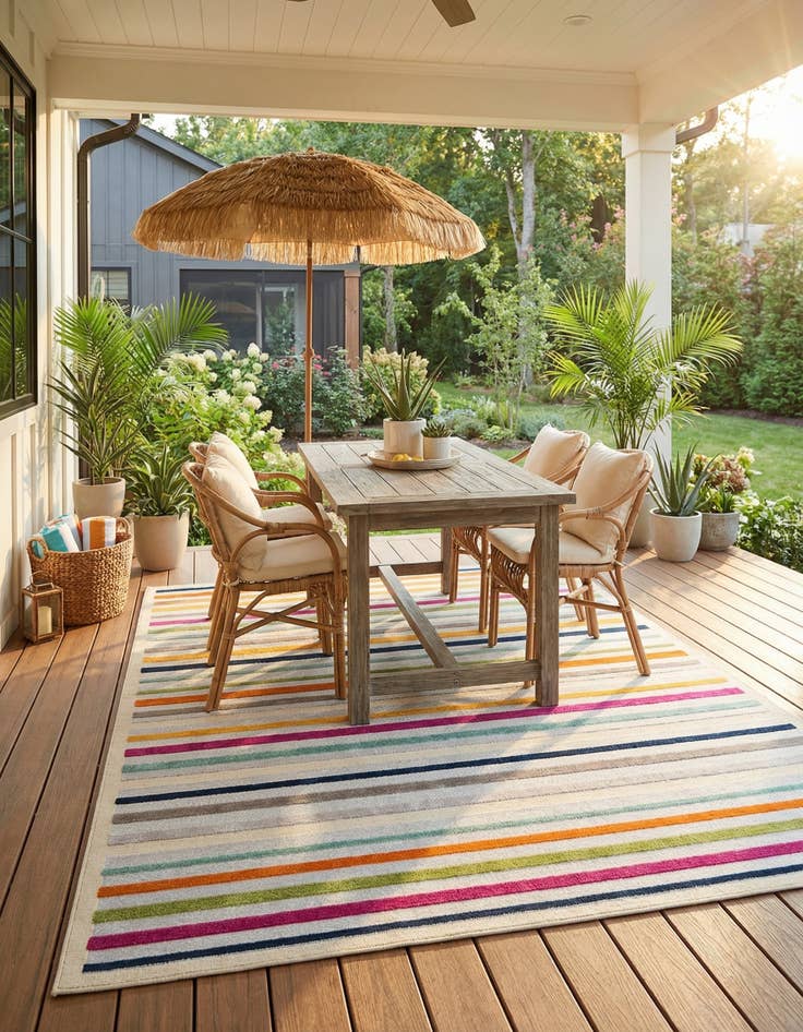 Detail image of  7' x 10'  Washable Aruba Indoor / Outdoor Rug