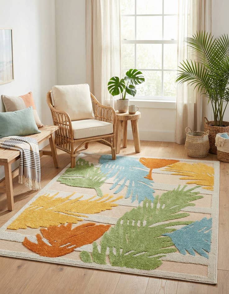 Detail image of 4' x 6' Easy-Clean Aruba Indoor / Outdoor Rug