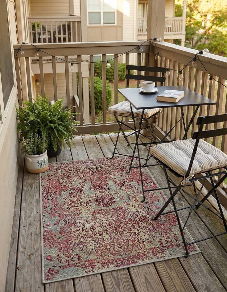 Detail image of 2' 2 x 3'  Washable Botanical Indoor / Outdoor Rug