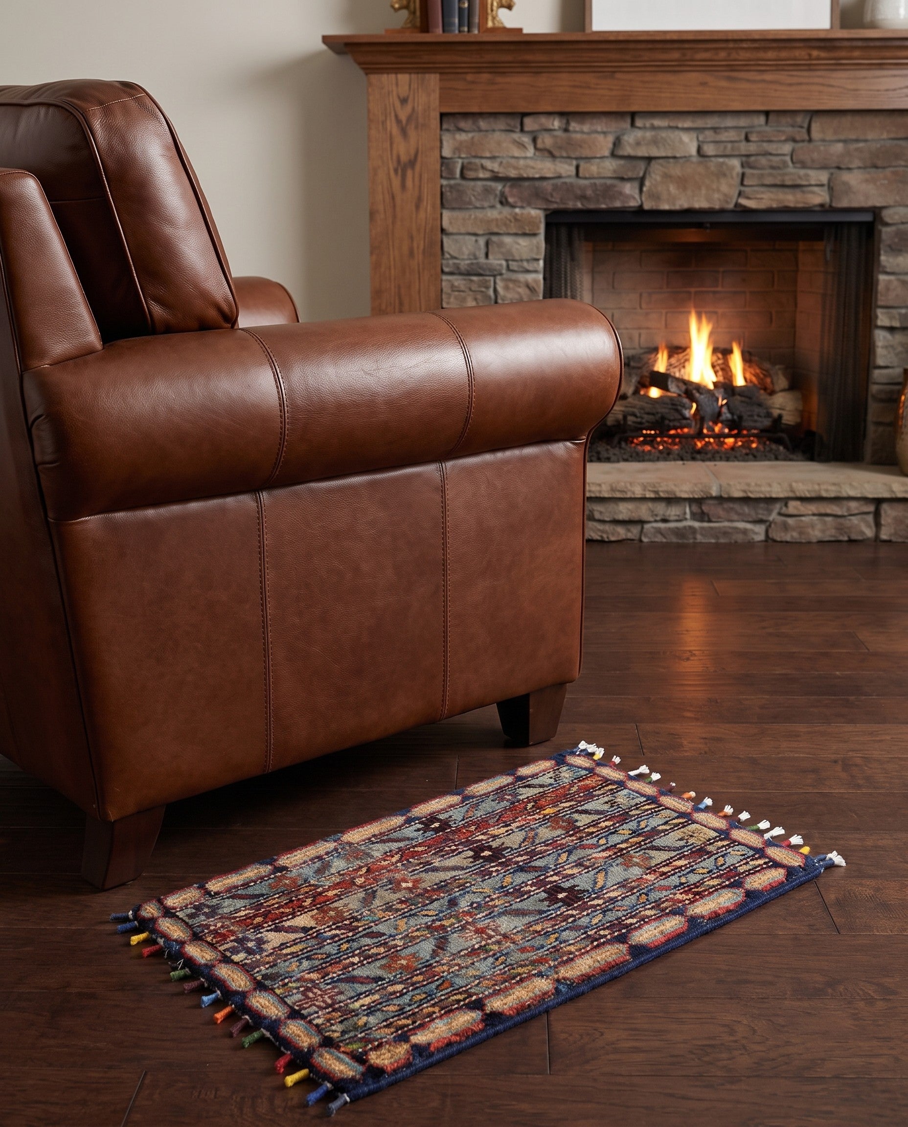 1' 3 x 2' Hand Knotted Ziegler Rug
