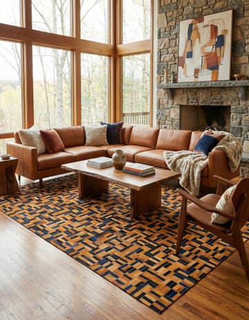 5' x 7' 11 Cowhide - Patchwork Rug