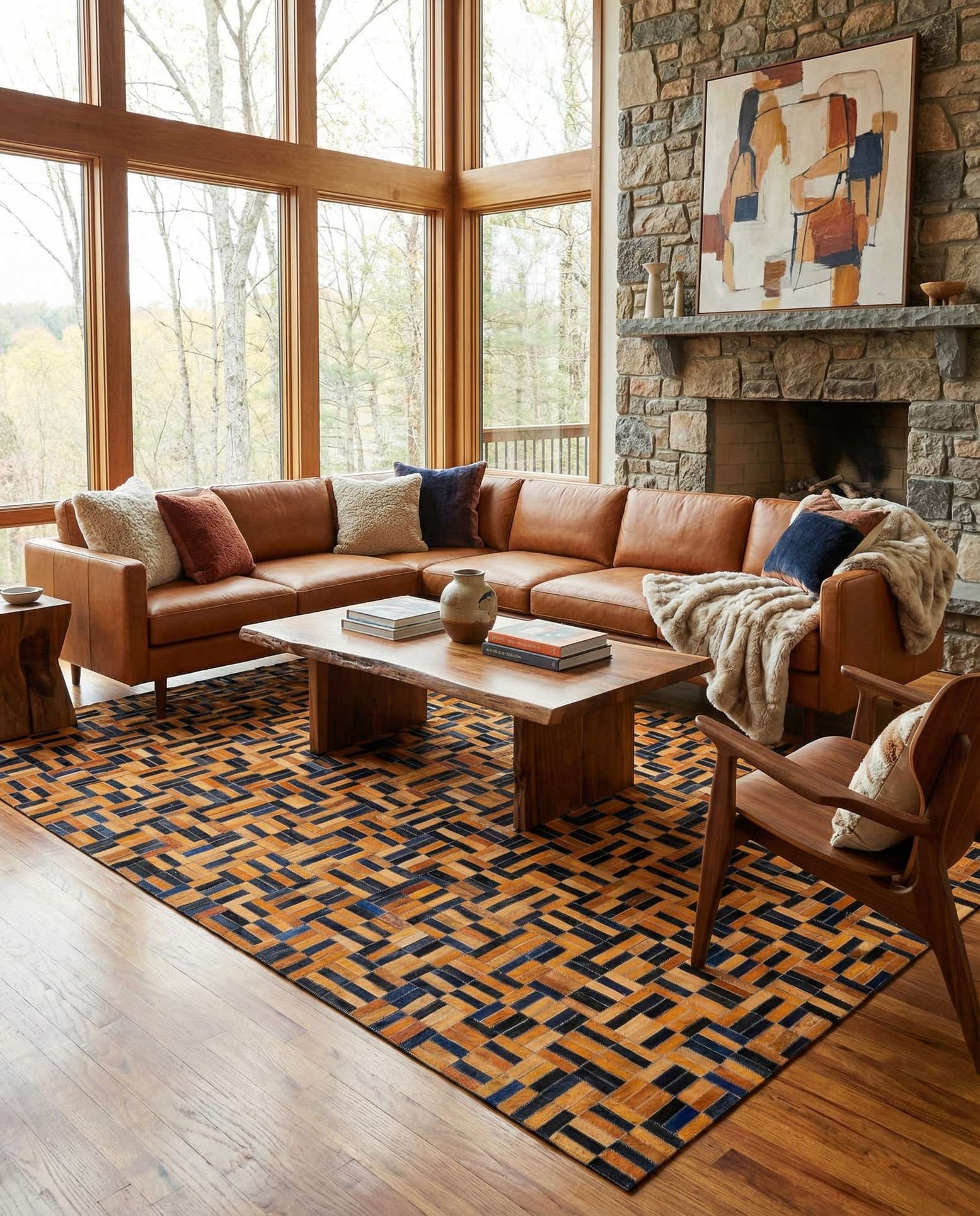 5' x 7' 11 Cowhide - Patchwork Rug
